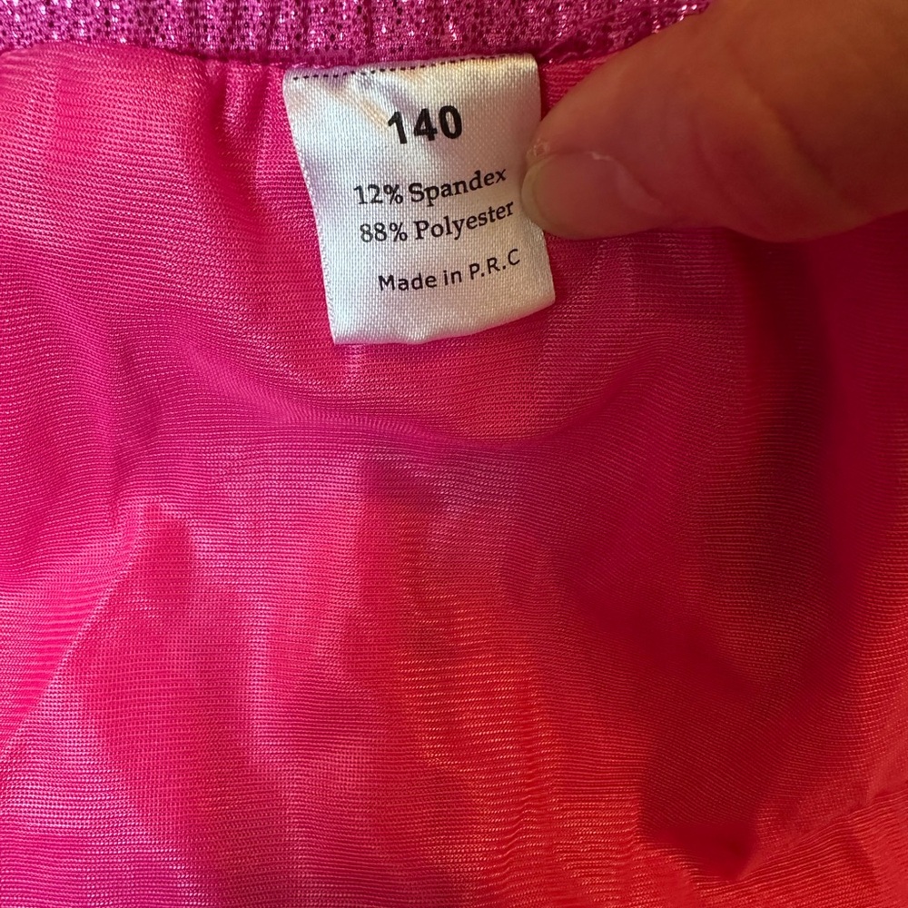 Sparkling Pink Layered Kids Skirt - Picture 2 of 8